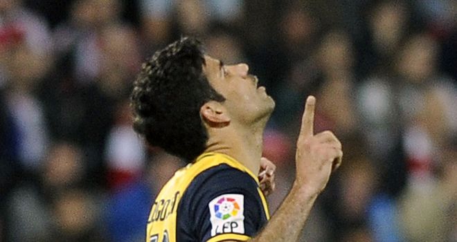 Diego Costa celebrates for Atletico Madrid