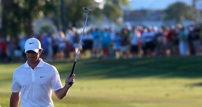 Rory McIlroy: Holds two-shot lead at Palm Beach Gardens