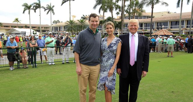 Donald Trump, Ivanka Trump and Gil Hanse at Doral