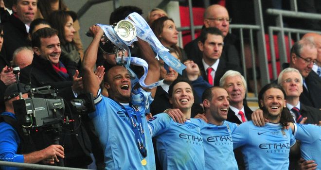 Manchester City lifted the Capital One Cup trophy at Wembley on Sunday