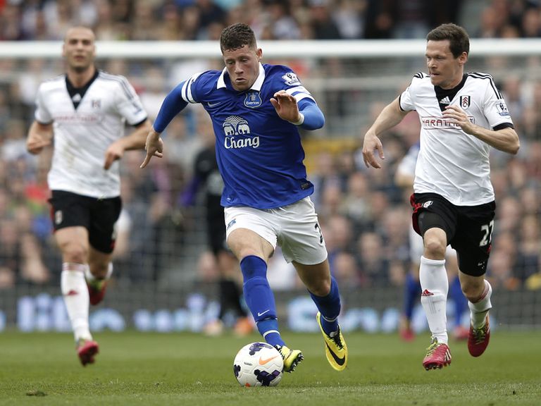 Ross Barkley (centre) in action for Everton against Fulham last weekend