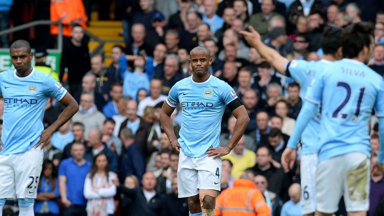 Vincent Kompany: Endured a tough afternoon at Anfield