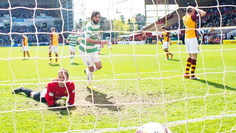 Georgios Samaras: Scores Celtic's second goal at Fir Park
