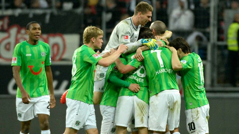 Hannover celebrate their vital victory