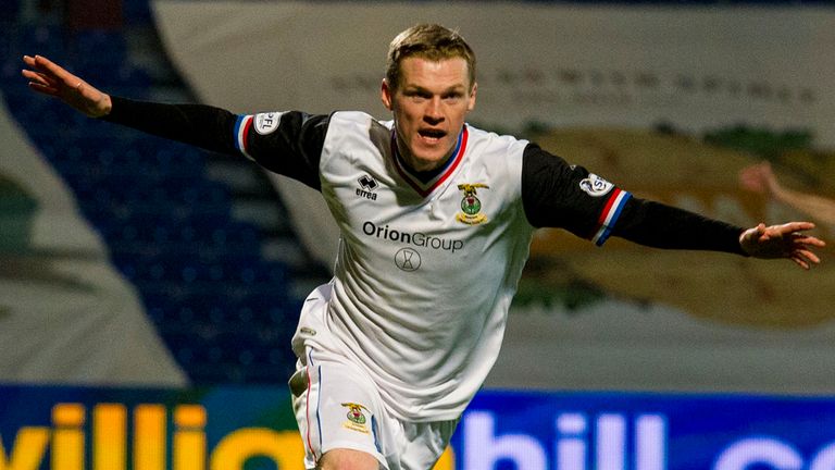 Billy McKay: Celebrates scoring the winner against Ross County