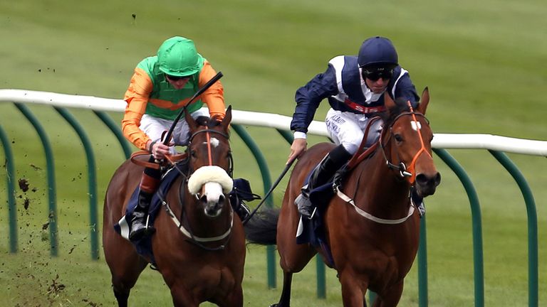 Spirit Of Xian (right) gets up under Pat Dobbs
