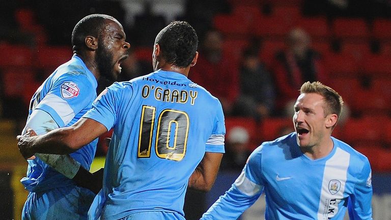 Jean-Yves Mvoto: Celebrates his first-half goal