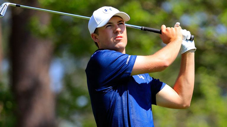 Jordan Spieth: Two birdies on the back nine took him into a share of the lead