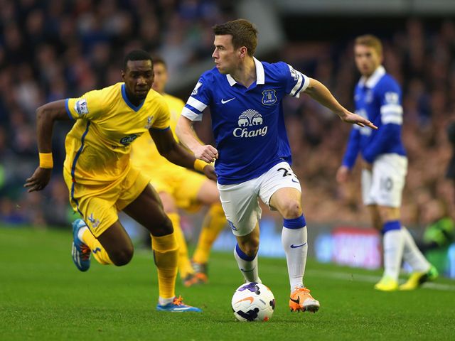 Yannick Bolasie chases down Seamus Coleman