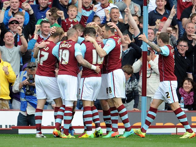 Burnley players celebrate