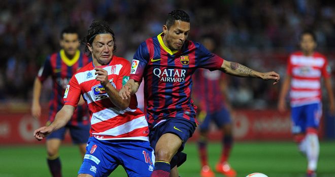 Adriano in action for Barcelona