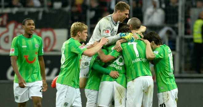 Hannover celebrate their vital victory