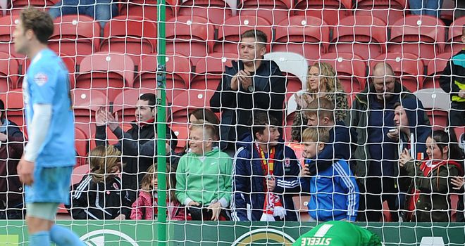 Barnsley keeper Luke Steele could not prevent a Lee Tomlin double
