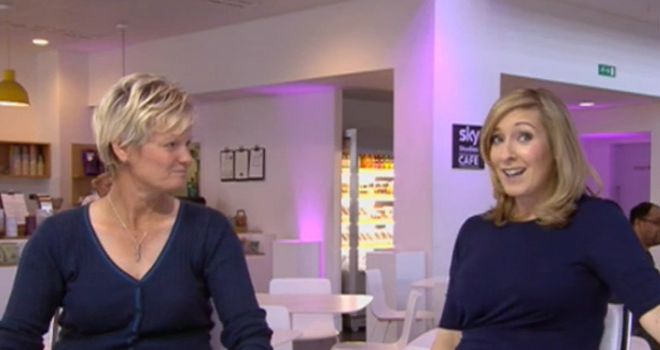 Trisha Johnson with Sportswomen presenter Vicky Gomersall