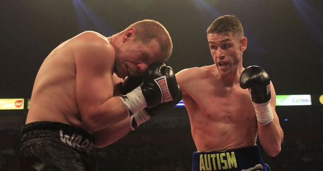 Callum Smith pressurizes an over-matched Francois Bastient (Pic Lawrence Lustig)