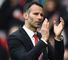 MANCHESTER, ENGLAND - APRIL 26: Ryan Giggs of Manchester United applauds the fans after a rousing victory in his first match as manager during the Barclay