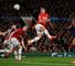 Manchester United's Nemanja Vidic scores against Bayern Munich