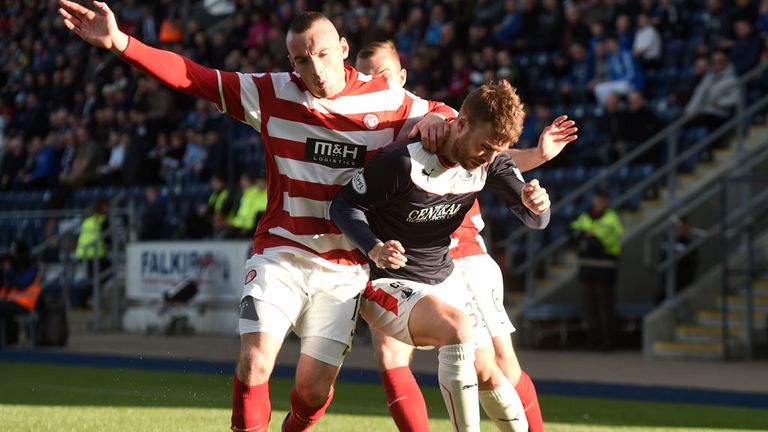Hamilton beat Falkirk to book a Premiership play-off final place