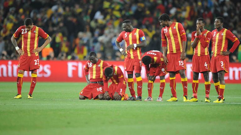 Ghana were left heartbroken after being beaten on penalties by USA in 2010