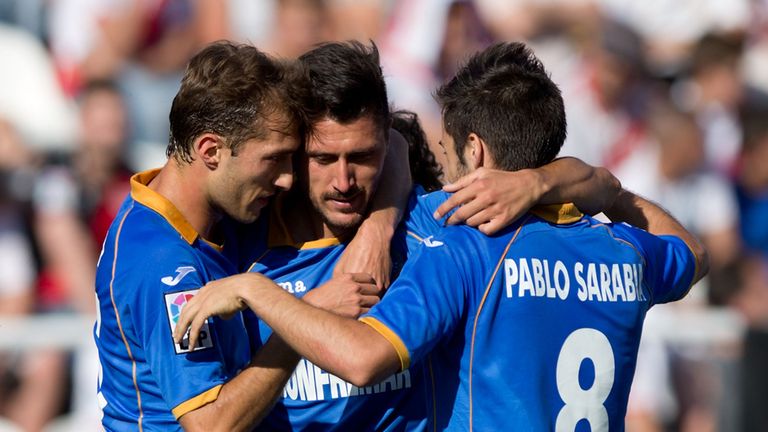 Ciprian Marica celebrates for Getafe