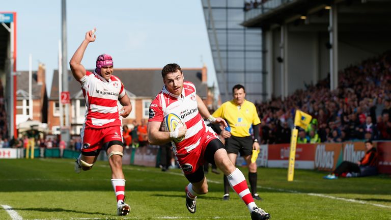 Shane Monahan scores the winning try for Gloucester
