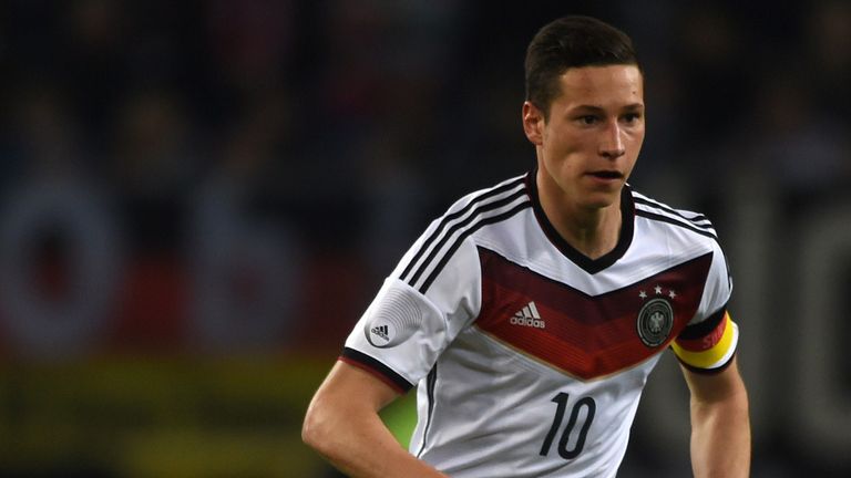 Germany midfielder Julian Draxler in action against Poland