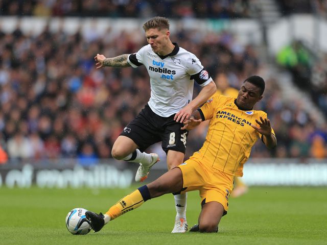 Jeff Hendrick is tackled by Rohan Ince