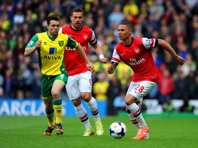 Kieran Gibbs in action for Arsenal