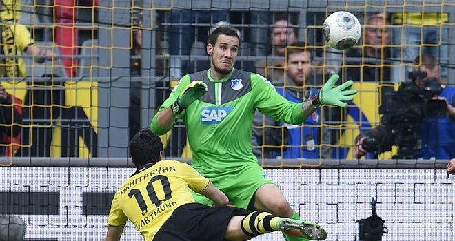Henrikh Mkhitaryan heads in for Dortmund