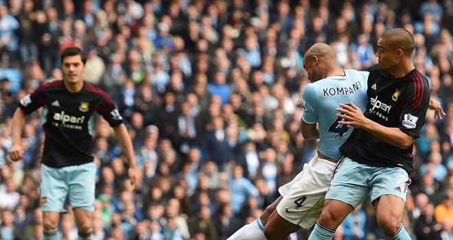 Vincent Kompany smashes home the second