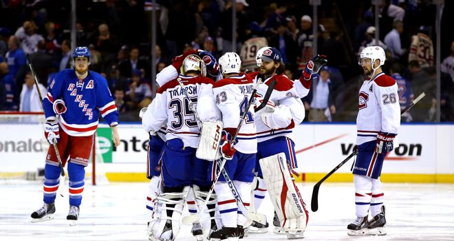 Alex Galchenyuk is mobbed after scoring the winner