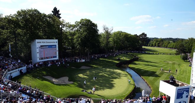 The 18th green at Wentworth