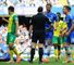 Referee Neil Swarbrick: Has a harsh word with Ivanovic