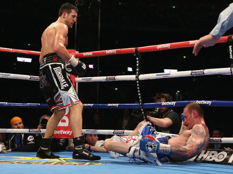 Froch puts Groves on the canvas in the eighth round