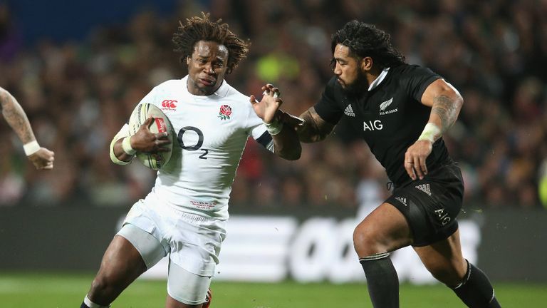 Marland Yarde in action for England against the All Blacks