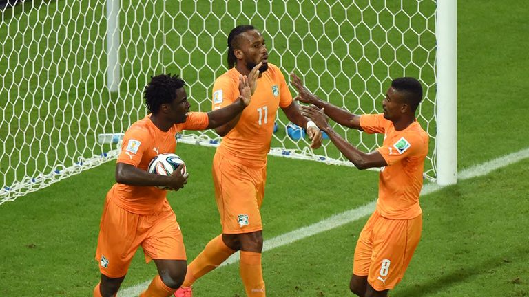 The introduction of Didier Drogba helped Wilfried Bony and Ivory Coast take the points