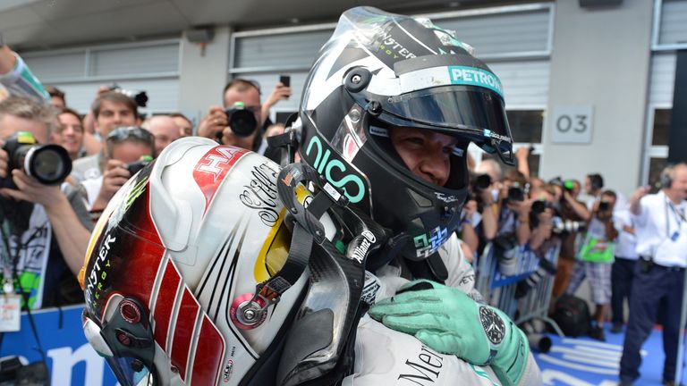 Nico Rosberg and Lewis Hamilton