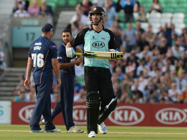 Kevin Pietersen: Perished for five at the Oval