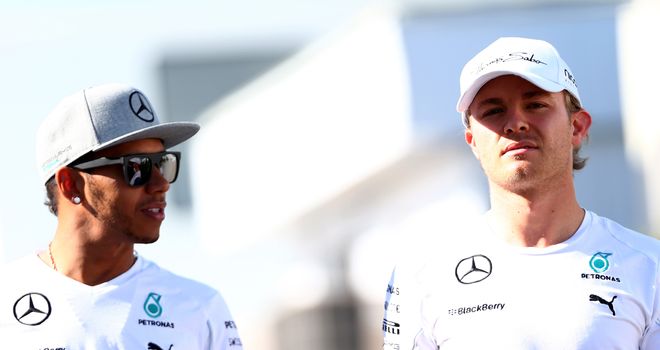 Title battle: Lewis Hamilton and Nico Rosberg