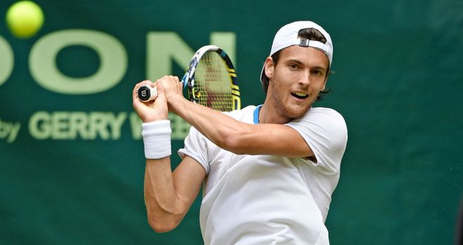 Joao Sousa of Portugal reached the semi-finals of the Topshelf Open in Holland