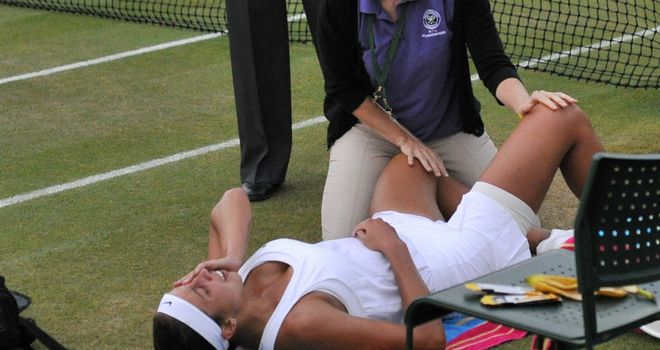 Madison Keys: Forced to withdraw after suffering a thigh injury