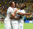 Jordan Henderson celebrates England's goal against Italy