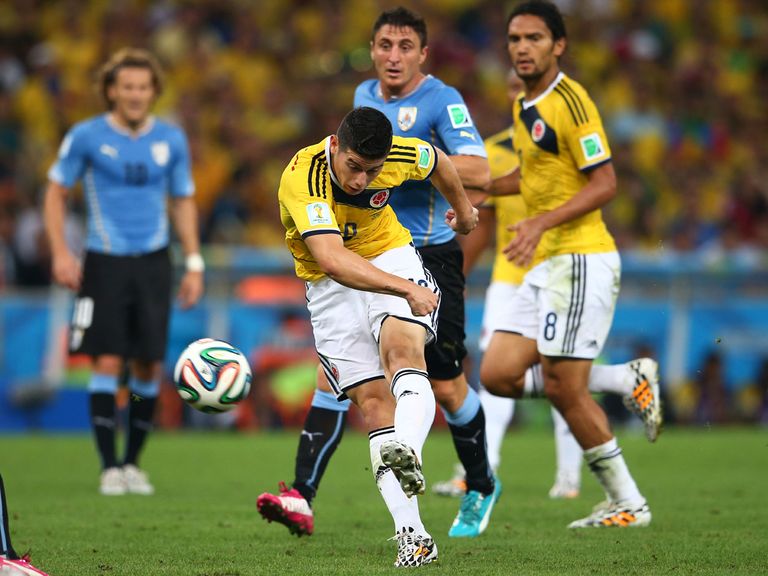 James Rodriguez: Scored a brilliant goal against Uruguay