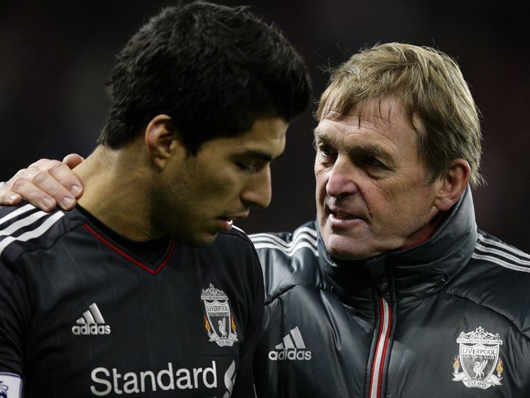 Kenny Dalglish (right): Pictured with Luis Suarez