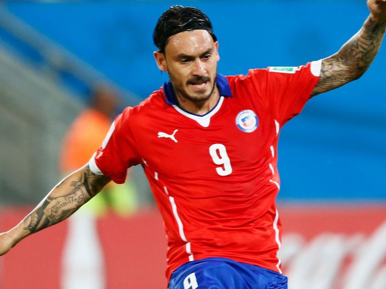 Mauricio Pinilla of Chile: Reportedly involved in a half-time scuffle