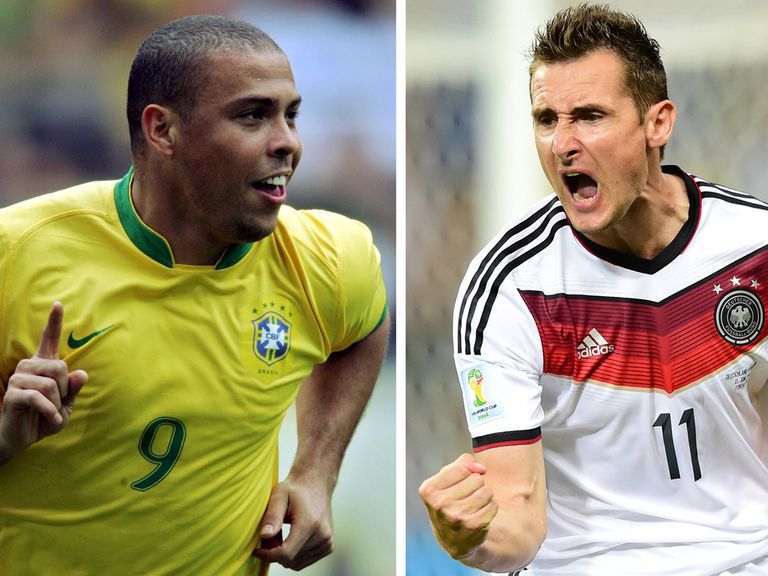 Ronaldo and Klose are now tied for the record