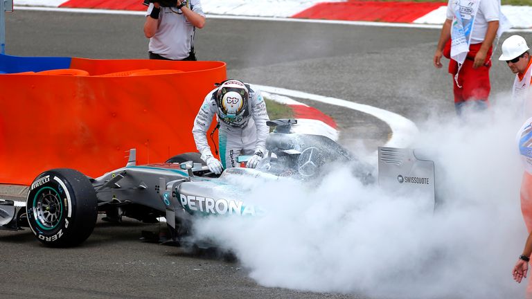 Lewis Hamilton had a fire in Q1
