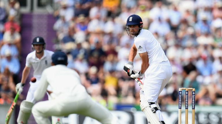 Alastair Cook: Fell agonisingly short of a century for England at the Ageas Bowl