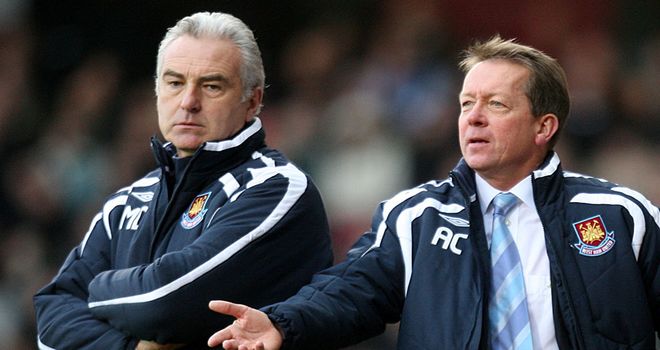 Mervyn Day (left): During his time as West Ham assistant boss
