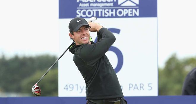 Rory McIlroy: One-shot lead after first round following course record 64 at Royal Aberdeen